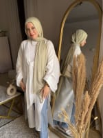 Front tie cardigan in white 