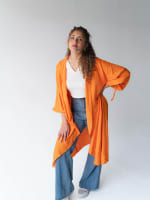 Flowy cardigan in orange 