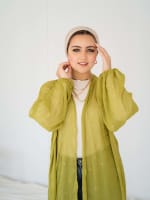 Galaxy kimono in lime green