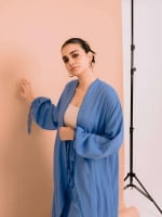 Flowy cardigan in blue 