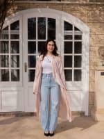 Crushed kimono - Blush pink 