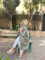 Flowy cardigan in olive 