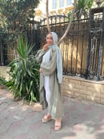 Flowy cardigan in olive 