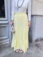 Flowy skirt- Butter yellow