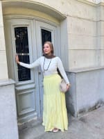 Flowy skirt- Butter yellow