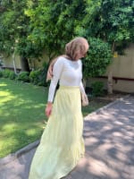Flowy skirt- Butter yellow