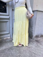 Flowy skirt- Butter yellow