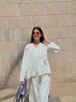 The ribbon blouse - white 