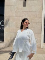 The ribbon blouse - white 