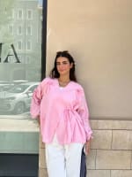 Ribbon blouse - Pink 