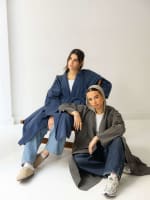 The waterproof coat-Navy