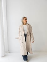 The Eyelet coat- Beige