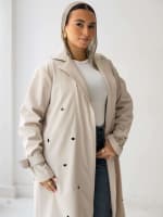 The Eyelet coat- Beige