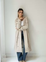 The Eyelet coat- Beige