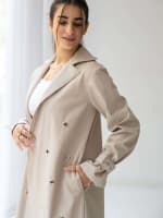 The Eyelet coat- Beige