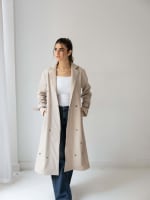 The Eyelet coat- Beige