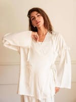 The ribbon blouse - white 