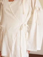 The ribbon blouse - white 