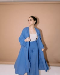 Flowy cardigan in blue 