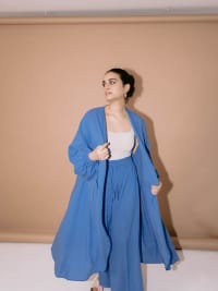 Flowy cardigan in blue 