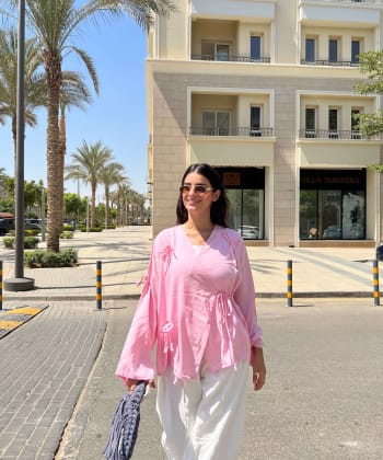 Ribbon blouse - Pink 