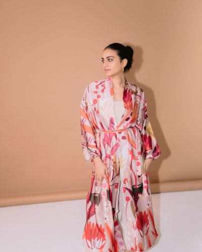 Gardenia silk kimono