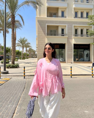 Ribbon blouse - Pink 