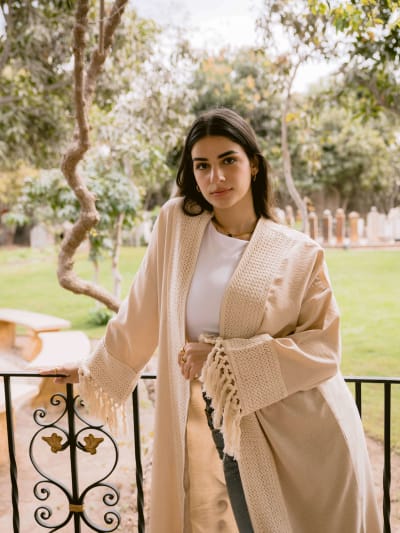 Naomi kaftan with fringes 
