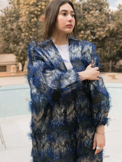 Feather kimono