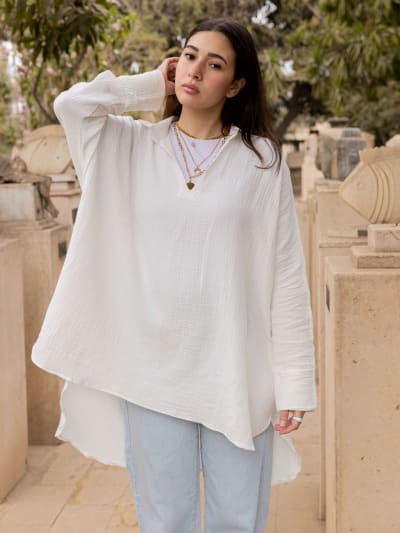 Ellen top in white 