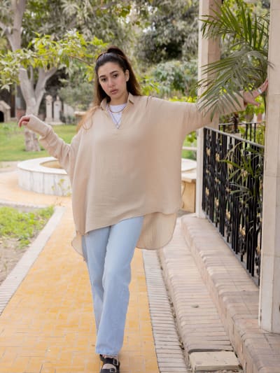 Ellen top in beige 