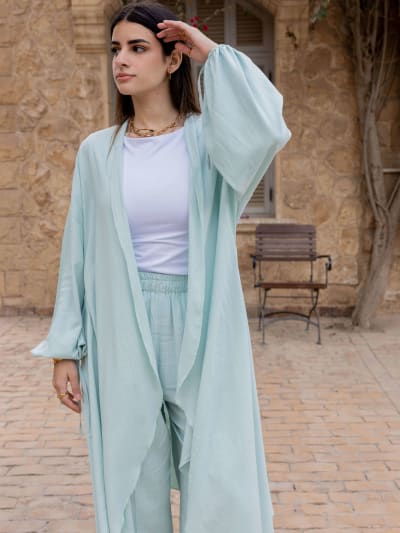 Flowy l cardigan -  ice mint 