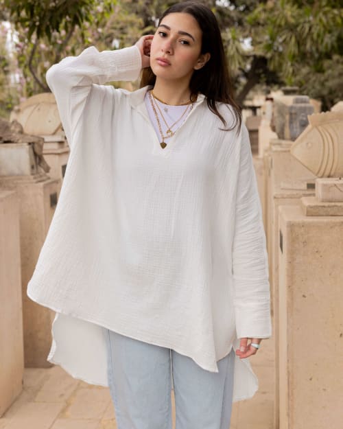 Ellen top in white 