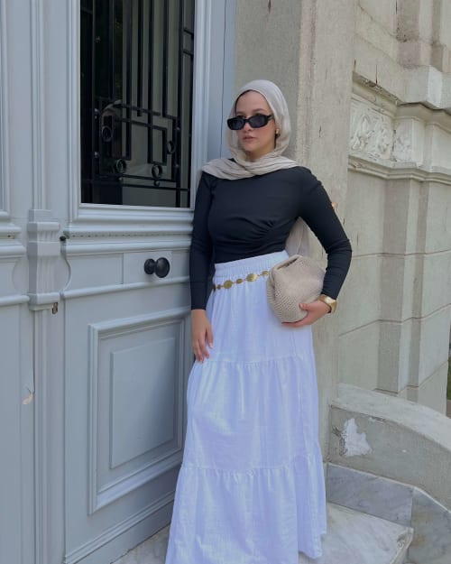 Flowy skirt -white 