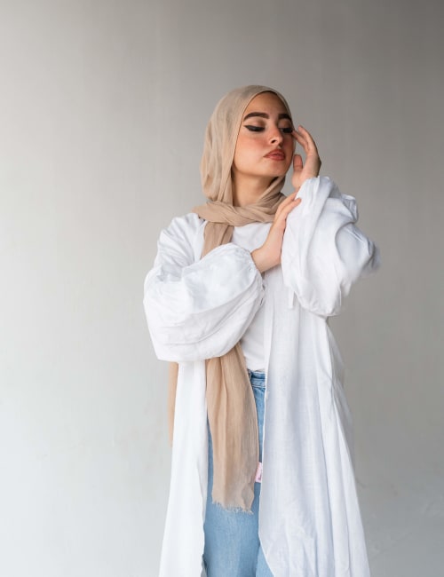 Flowy cardigan in white 