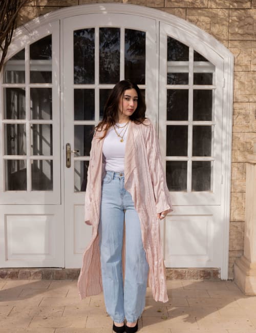 Crushed kimono - Blush pink 