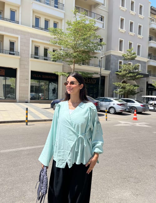 The Ribbon blouse - Mint