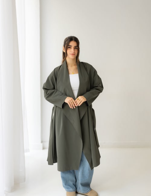 The waterproof coat-olive