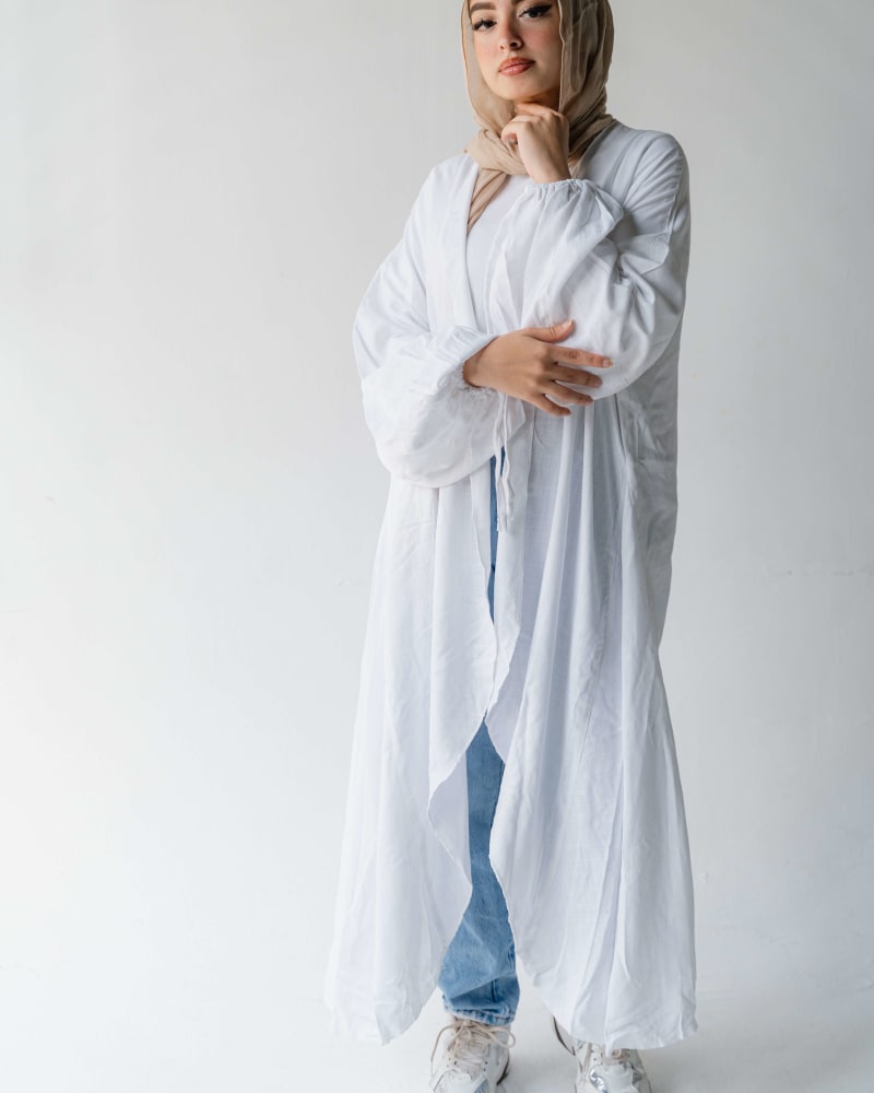 Flowy cardigan in white 