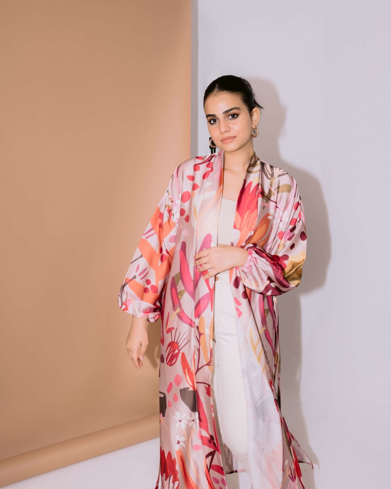 Gardenia silk kimono