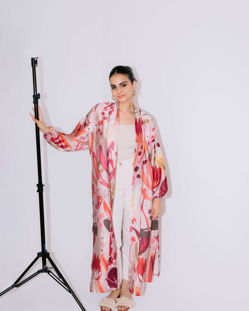 Gardenia silk kimono