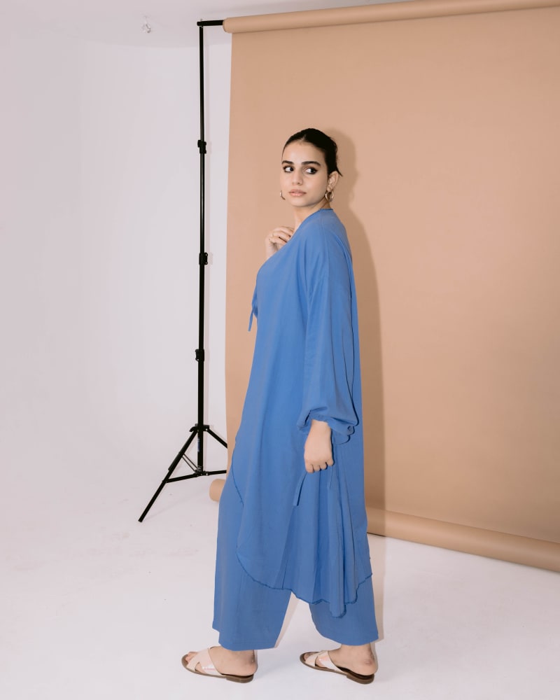 Flowy cardigan in blue 