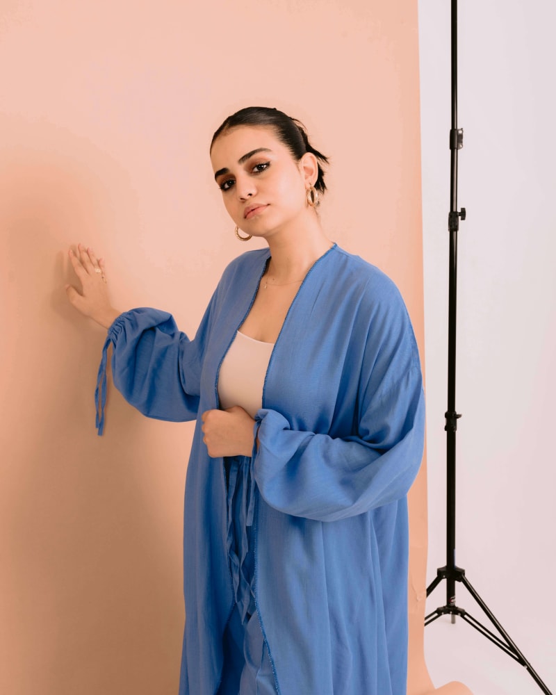 Flowy cardigan in blue 