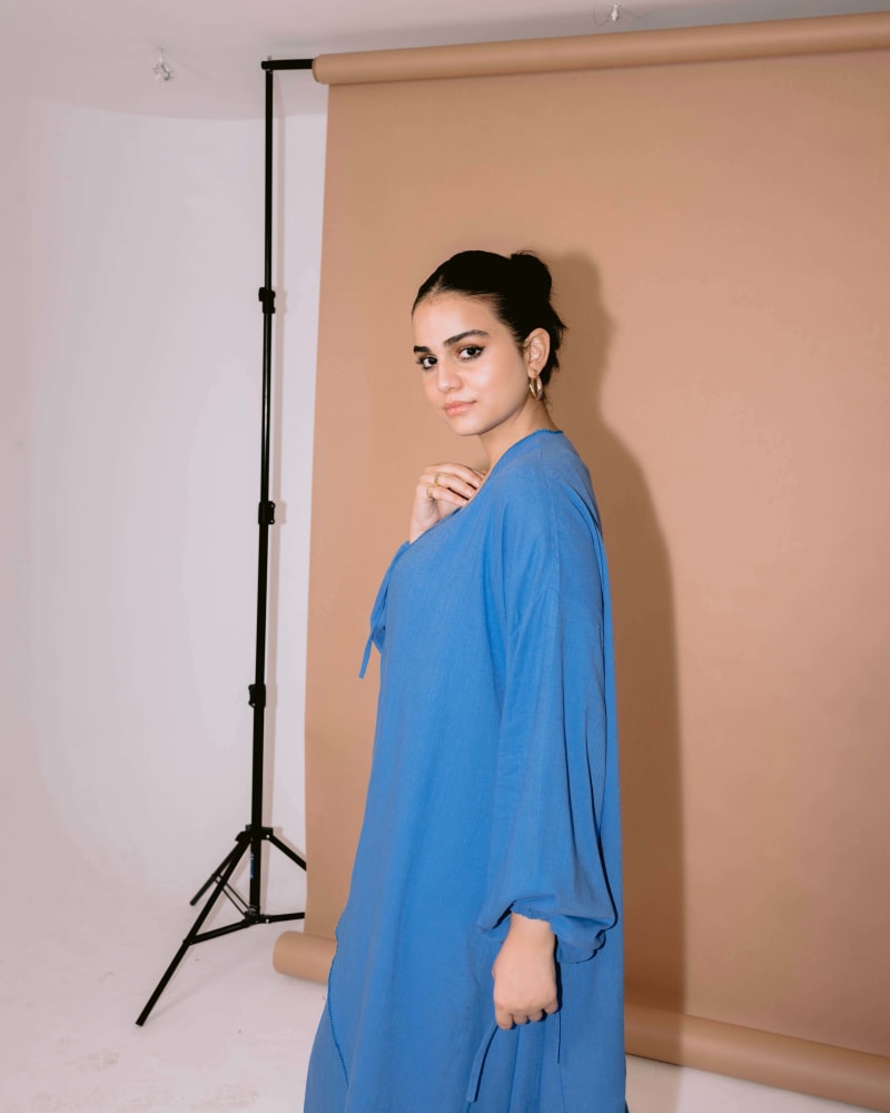 Flowy cardigan in blue 