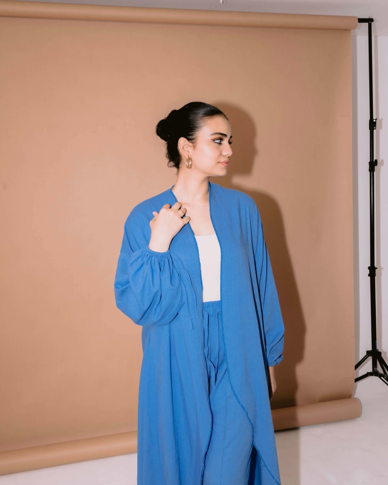 Flowy cardigan in blue 