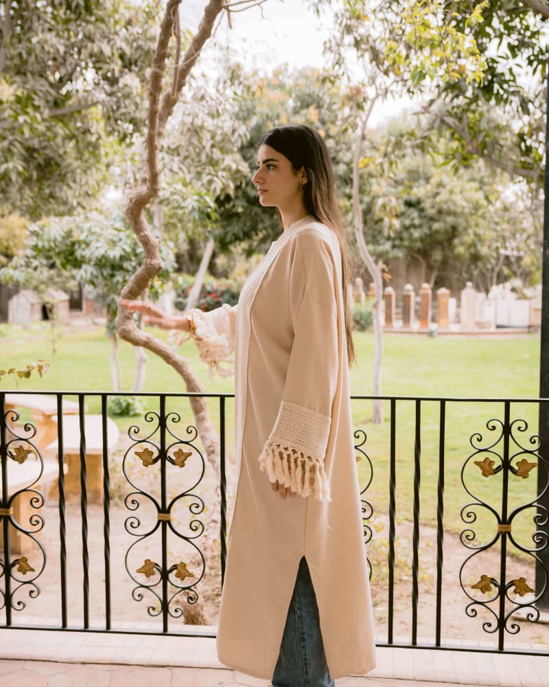 Naomi kaftan with fringes 