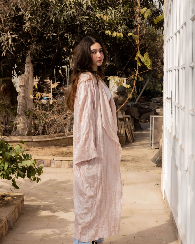 Crushed kimono - Blush pink 