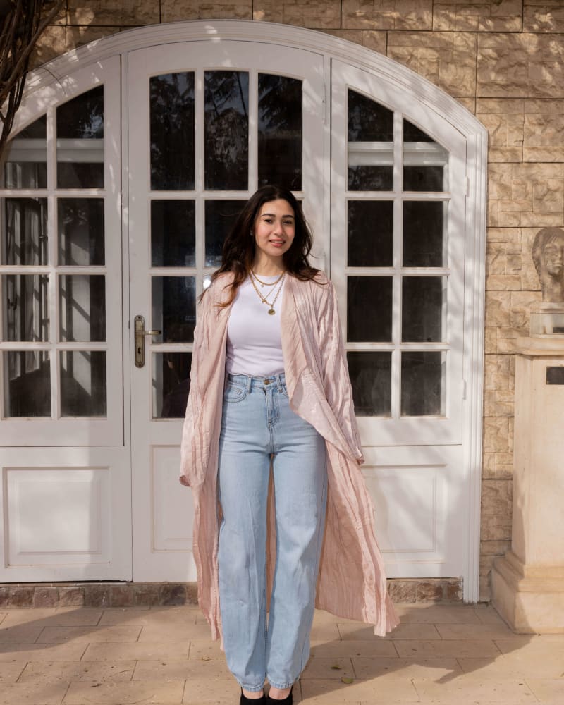 Crushed kimono - Blush pink 