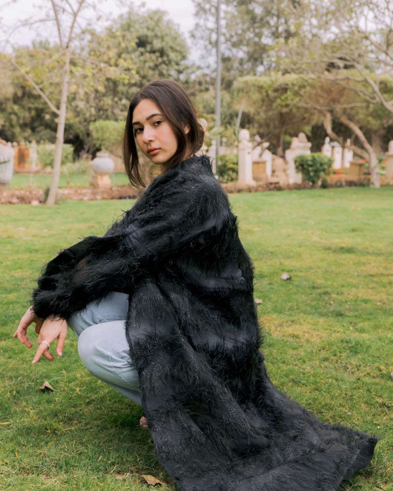 Feather kimono - Black