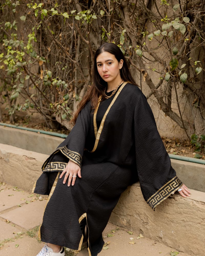  geomitric Calligraphy kaftan 